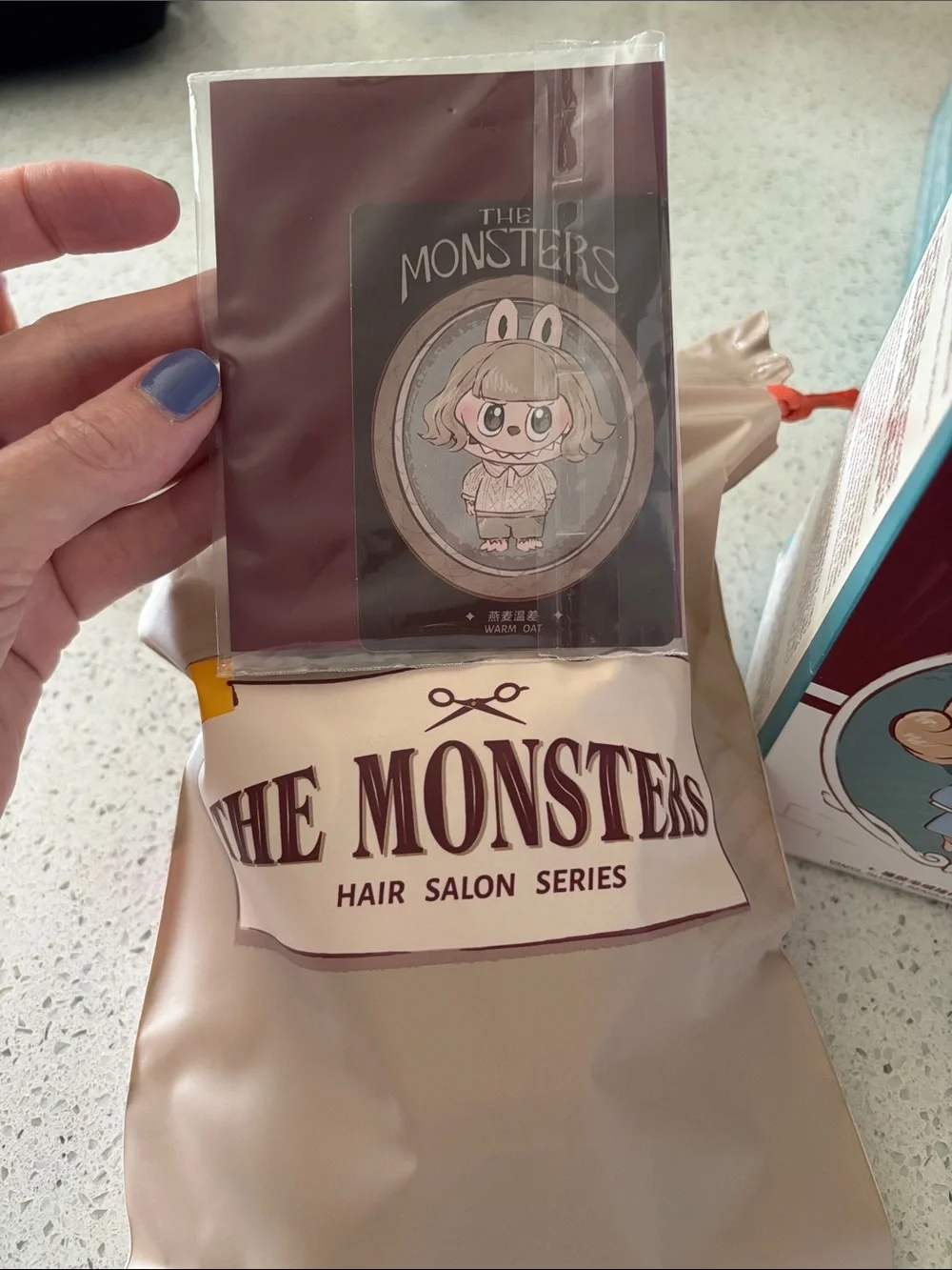 Pop mart the monsters hair salon series warm oat